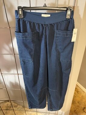Anthropologie Pilcro Navy Wide-Leg Utility Pants